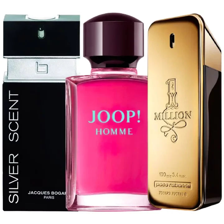 COMBO 3 PERFUMES MASCULINOS - SILVER SCENT, JOOP E ONE MILLION